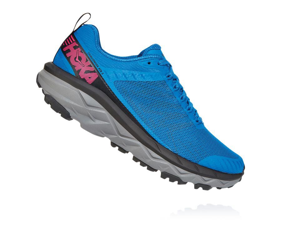Hoka One One Womens Trail Shoes - Challenger ATR 5 - Blue - FZYO91672